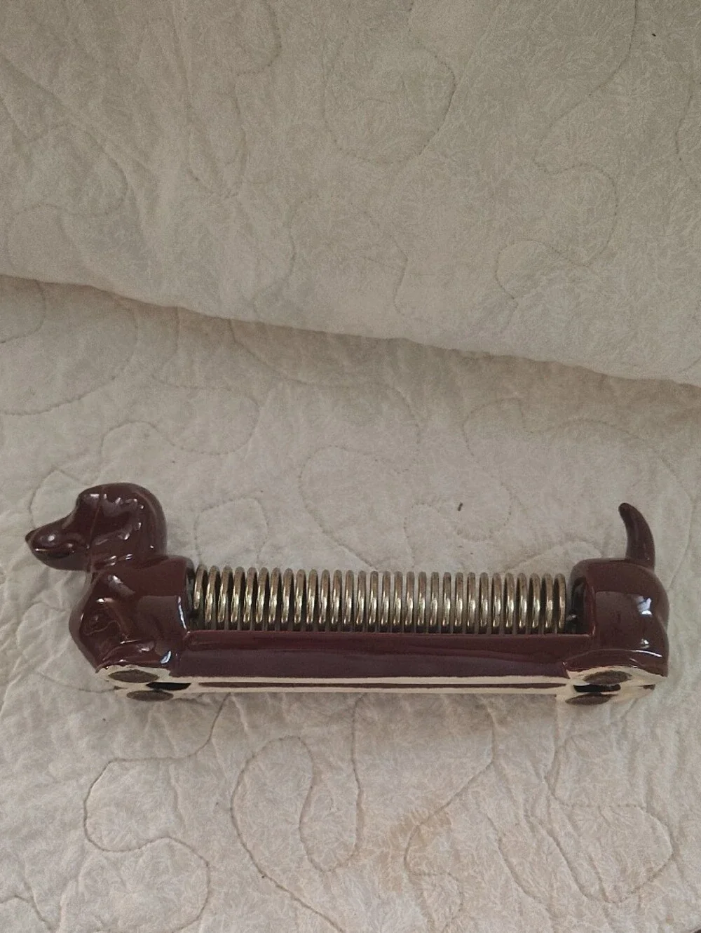 1950s Marston Ceramic Dachshund Dog Letter Holder